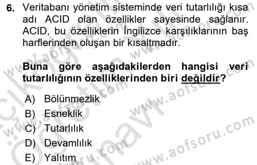 Konumsal Veritabanı 1 Dersi 2022 - 2023 Yılı Yaz Okulu Sınav Soruları 6. Soru