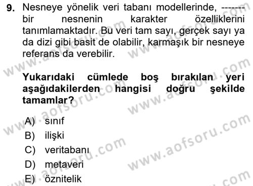 Konumsal Veritabanı 1 Dersi 2022 - 2023 Yılı Yaz Okulu Sınav Soruları 9. Soru
