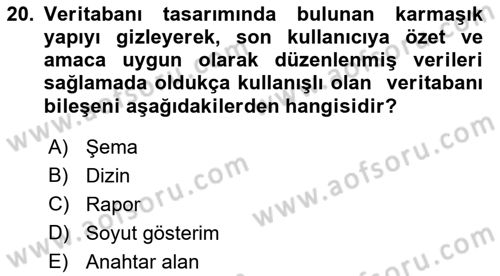 Konumsal Veritabanı 1 Dersi 2023 - 2024 Yılı (Vize) Ara Sınav Soruları 20. Soru