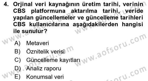 Konumsal Veritabanı 1 Dersi 2023 - 2024 Yılı (Vize) Ara Sınav Soruları 4. Soru