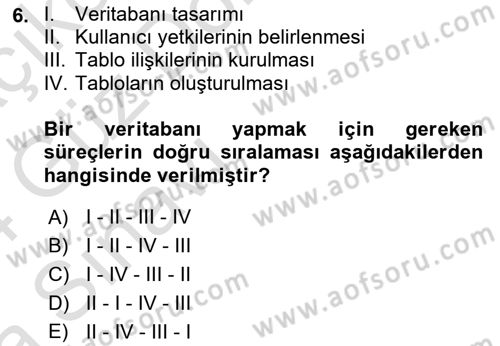 Konumsal Veritabanı 1 Dersi 2023 - 2024 Yılı (Vize) Ara Sınav Soruları 6. Soru