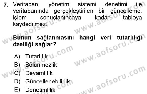 Konumsal Veritabanı 1 Dersi 2023 - 2024 Yılı (Vize) Ara Sınav Soruları 7. Soru