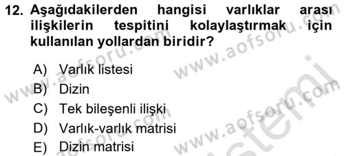 Konumsal Veritabanı 1 Dersi 2023 - 2024 Yılı (Final) Dönem Sonu Sınav Soruları 12. Soru