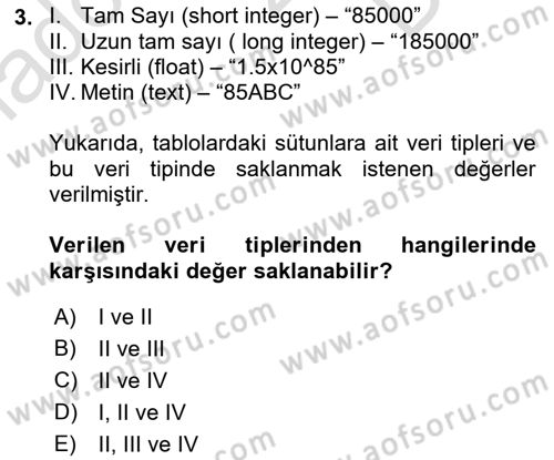 Konumsal Veritabanı 1 Dersi 2023 - 2024 Yılı (Final) Dönem Sonu Sınav Soruları 3. Soru