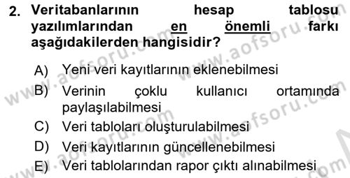 Konumsal Veritabanı 1 Dersi 2023 - 2024 Yılı Yaz Okulu Sınav Soruları 2. Soru
