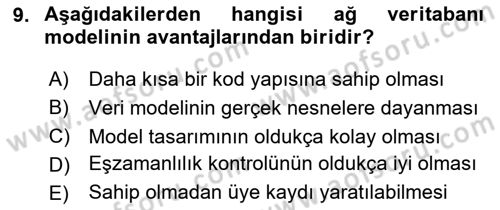 Konumsal Veritabanı 1 Dersi 2023 - 2024 Yılı Yaz Okulu Sınav Soruları 9. Soru