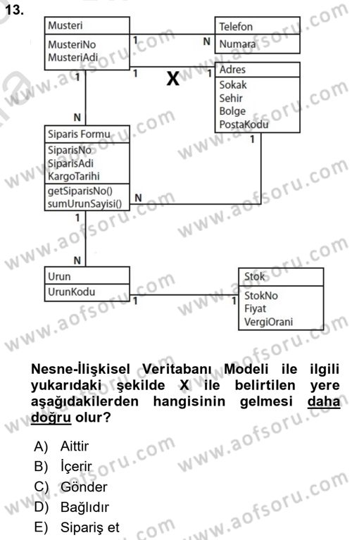 Konumsal Veritabanı 1 Dersi 2024 - 2025 Yılı (Vize) Ara Sınav Soruları 13. Soru