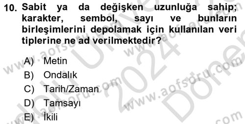 Konumsal Veritabanı 1 Dersi 2024 - 2025 Yılı (Final) Dönem Sonu Sınav Soruları 10. Soru