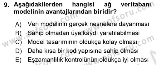 Konumsal Veritabanı 1 Dersi 2024 - 2025 Yılı Yaz Okulu Sınav Soruları 9. Soru