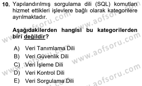 Konumsal Veritabanı 1 Dersi 2025 - 2026 Yılı (Vize) Ara Sınav Soruları 10. Soru