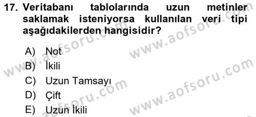 Konumsal Veritabanı 1 Dersi 2025 - 2026 Yılı (Vize) Ara Sınav Soruları 17. Soru
