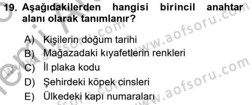 Konumsal Veritabanı 1 Dersi 2025 - 2026 Yılı (Vize) Ara Sınav Soruları 19. Soru