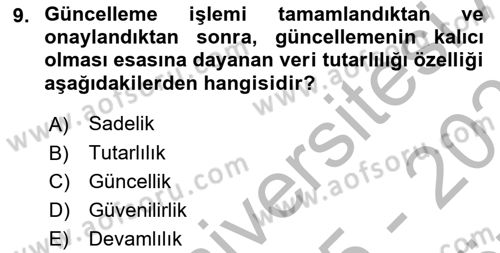 Konumsal Veritabanı 1 Dersi 2025 - 2026 Yılı (Vize) Ara Sınav Soruları 9. Soru