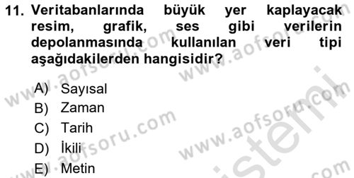Konumsal Veritabanı 1 Dersi 2025 - 2026 Yılı (Final) Dönem Sonu Sınav Soruları 11. Soru