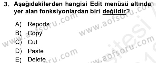 Coğrafi Bilgi Sistemleri Uygulamaları 1 Dersi Ara Sınavı Deneme Sınav Soruları 3. Soru