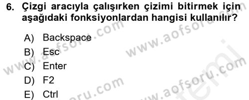 Coğrafi Bilgi Sistemleri Uygulamaları 1 Dersi Ara Sınavı Deneme Sınav Soruları 6. Soru