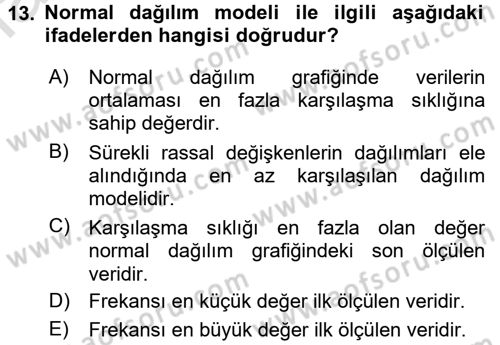 Coğrafi Bilgi Sistemleri İçin Temel Matematik Dersi 2016 - 2017 Yılı (Vize) Ara Sınav Soruları 13. Soru