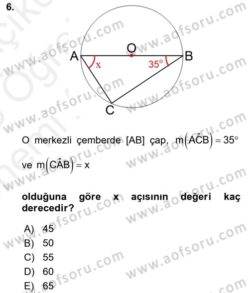 Coğrafi Bilgi Sistemleri İçin Temel Geometri Dersi 2017 - 2018 Yılı (Vize) Ara Sınavı 6. Soru