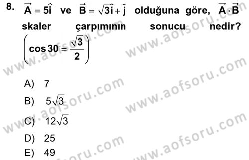 Coğrafi Bilgi Sistemleri İçin Temel Geometri Dersi 2017 - 2018 Yılı (Vize) Ara Sınavı 8. Soru