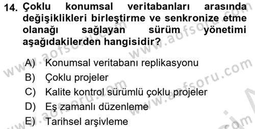 Konumsal Veritabanı 2 Dersi 2016 - 2017 Yılı (Final) Dönem Sonu Sınav Soruları 14. Soru
