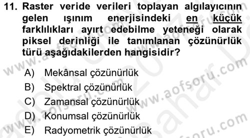 Konumsal Veritabanı 2 Dersi 2017 - 2018 Yılı (Vize) Ara Sınav Soruları 11. Soru