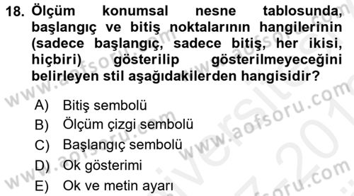 Konumsal Veritabanı 2 Dersi 2017 - 2018 Yılı (Vize) Ara Sınav Soruları 18. Soru