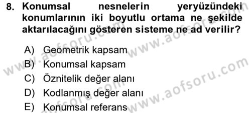 Konumsal Veritabanı 2 Dersi 2017 - 2018 Yılı (Vize) Ara Sınav Soruları 8. Soru