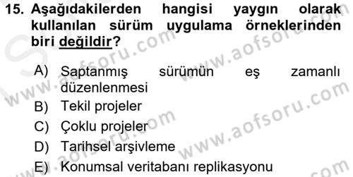 Konumsal Veritabanı 2 Dersi 2017 - 2018 Yılı (Final) Dönem Sonu Sınav Soruları 15. Soru