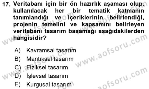 Konumsal Veritabanı 2 Dersi 2017 - 2018 Yılı (Final) Dönem Sonu Sınav Soruları 17. Soru