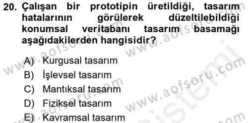 Konumsal Veritabanı 2 Dersi 2017 - 2018 Yılı (Final) Dönem Sonu Sınav Soruları 20. Soru