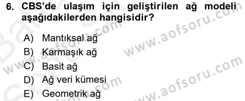 Konumsal Veritabanı 2 Dersi 2017 - 2018 Yılı (Final) Dönem Sonu Sınav Soruları 6. Soru