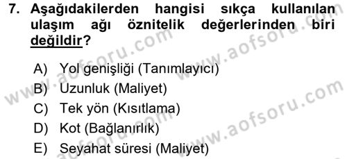 Konumsal Veritabanı 2 Dersi 2017 - 2018 Yılı (Final) Dönem Sonu Sınav Soruları 7. Soru