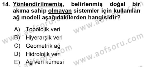 Konumsal Veritabanı 2 Dersi 2018 - 2019 Yılı 3 Ders Sınav Soruları 14. Soru