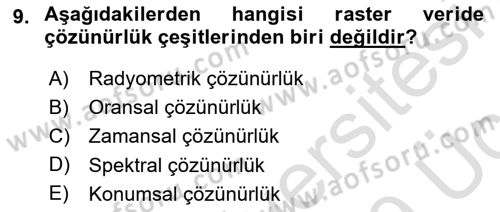 Konumsal Veritabanı 2 Dersi 2018 - 2019 Yılı 3 Ders Sınav Soruları 9. Soru