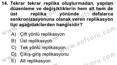 Konumsal Veritabanı 2 Dersi 2018 - 2019 Yılı (Final) Dönem Sonu Sınavı 14. Soru