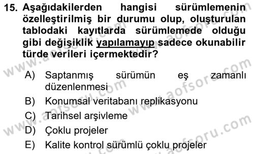 Konumsal Veritabanı 2 Dersi 2018 - 2019 Yılı (Final) Dönem Sonu Sınavı 15. Soru