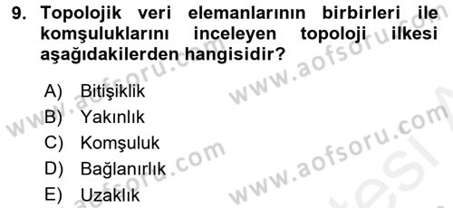 Konumsal Veritabanı 2 Dersi 2018 - 2019 Yılı (Final) Dönem Sonu Sınavı 9. Soru