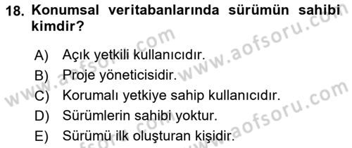 Konumsal Veritabanı 2 Dersi 2018 - 2019 Yılı Yaz Okulu Sınav Soruları 18. Soru