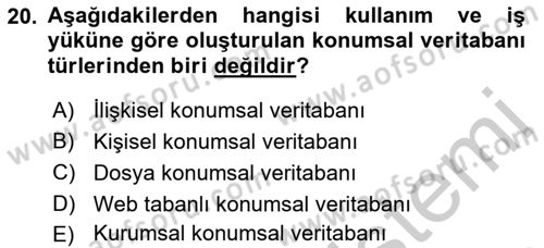 Konumsal Veritabanı 2 Dersi 2018 - 2019 Yılı Yaz Okulu Sınav Soruları 20. Soru