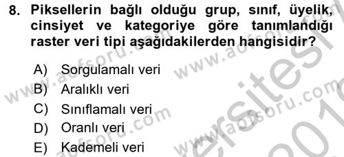 Konumsal Veritabanı 2 Dersi 2018 - 2019 Yılı Yaz Okulu Sınav Soruları 8. Soru