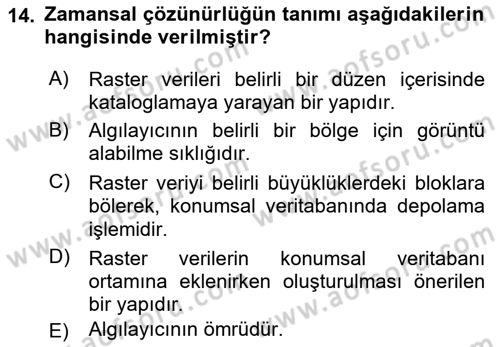 Konumsal Veritabanı 2 Dersi 2021 - 2022 Yılı (Vize) Ara Sınav Soruları 14. Soru