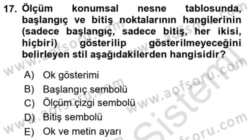 Konumsal Veritabanı 2 Dersi 2021 - 2022 Yılı (Vize) Ara Sınav Soruları 17. Soru