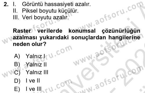 Konumsal Veritabanı 2 Dersi 2021 - 2022 Yılı (Vize) Ara Sınav Soruları 2. Soru