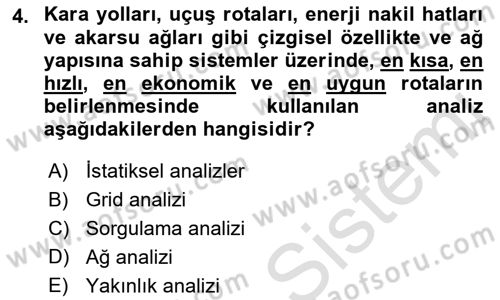 Konumsal Veritabanı 2 Dersi 2021 - 2022 Yılı (Vize) Ara Sınav Soruları 4. Soru