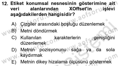 Konumsal Veritabanı 2 Dersi 2021 - 2022 Yılı Yaz Okulu Sınav Soruları 12. Soru