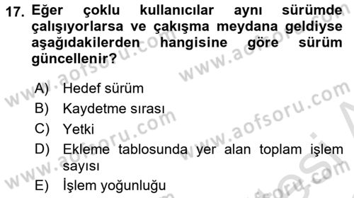 Konumsal Veritabanı 2 Dersi 2021 - 2022 Yılı Yaz Okulu Sınav Soruları 17. Soru