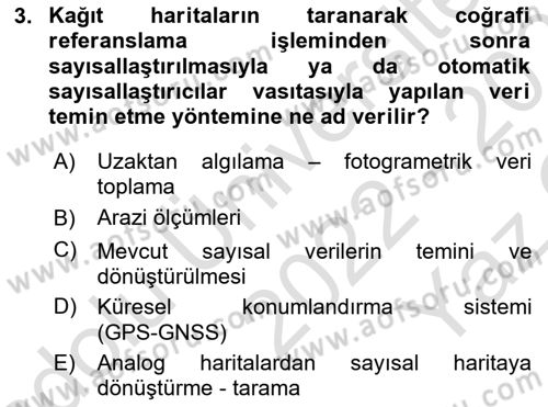 Konumsal Veritabanı 2 Dersi 2022 - 2023 Yılı Yaz Okulu Sınav Soruları 3. Soru