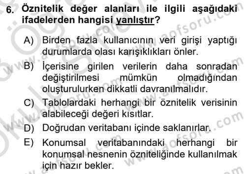 Konumsal Veritabanı 2 Dersi 2022 - 2023 Yılı Yaz Okulu Sınav Soruları 6. Soru