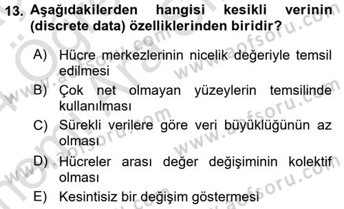 Konumsal Veritabanı 2 Dersi 2023 - 2024 Yılı (Vize) Ara Sınav Soruları 13. Soru