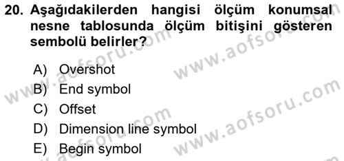 Konumsal Veritabanı 2 Dersi 2023 - 2024 Yılı (Vize) Ara Sınav Soruları 20. Soru